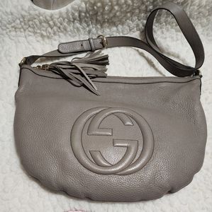 GUCCI GRAY SOHO CROSSBODY BAG